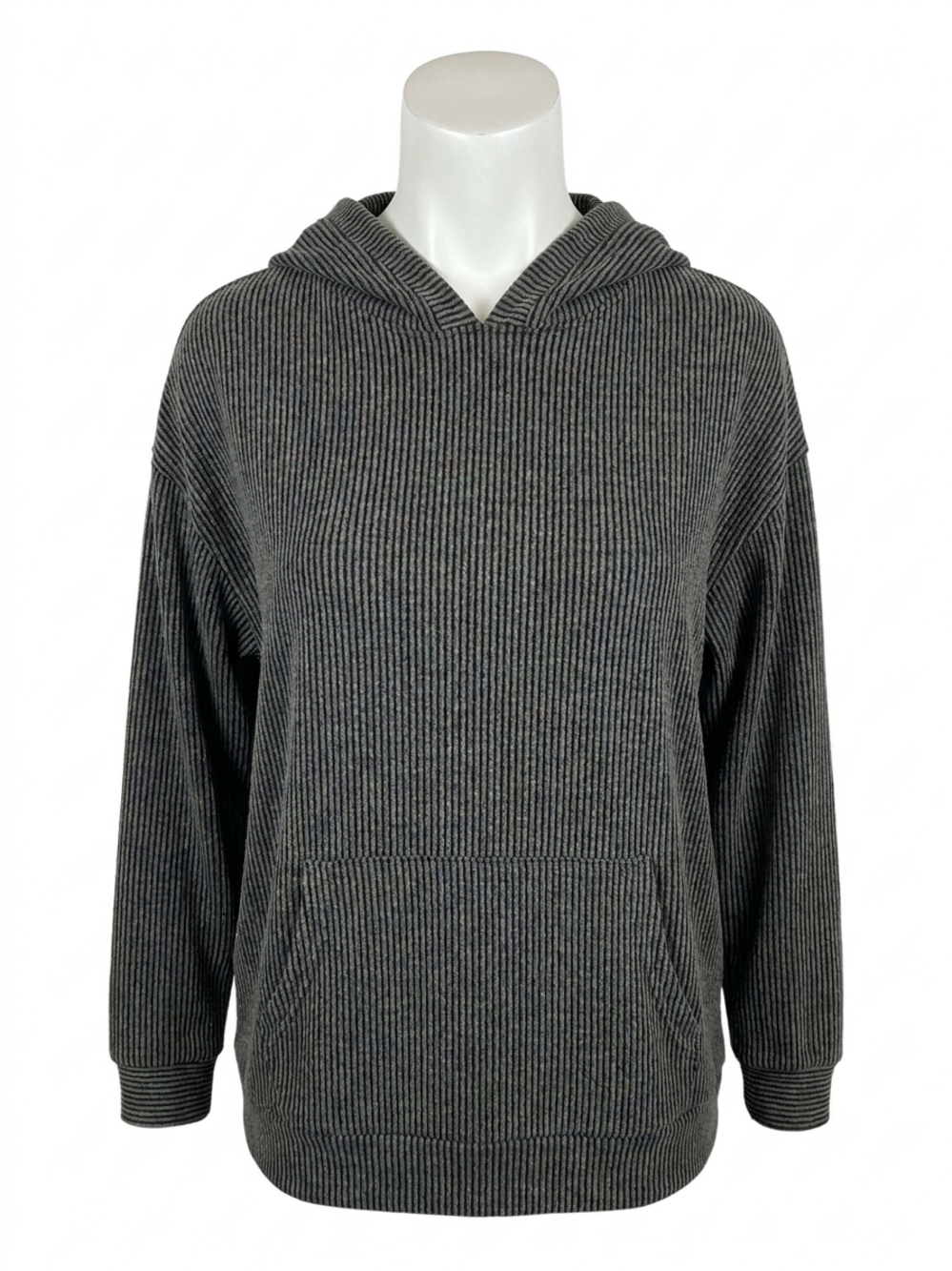NEW SEW IN LOVE ribbed hoodie in black